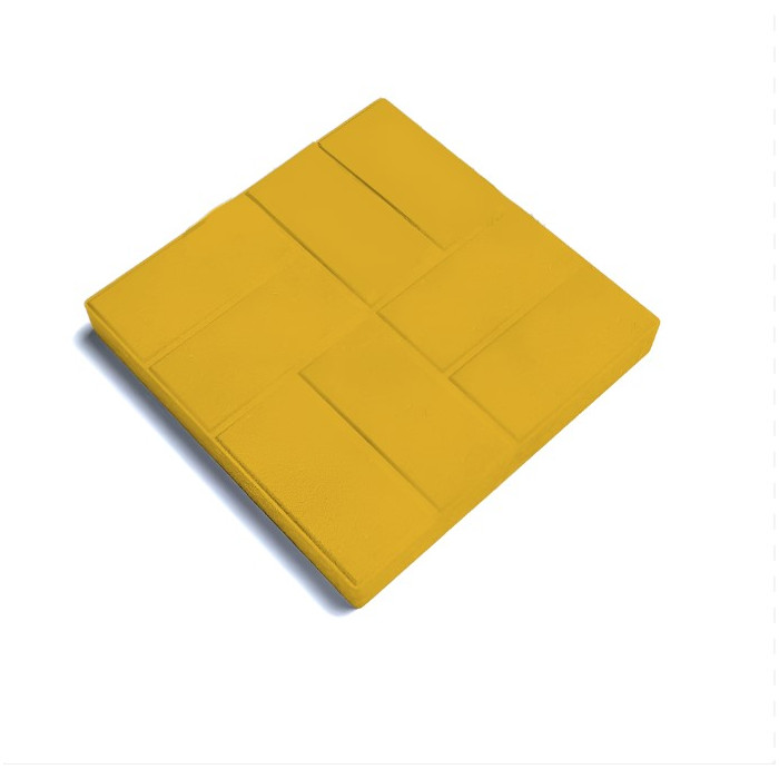 Квадратная тротуарная плитка 400х400х70 паркет Желтый